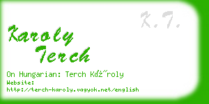 karoly terch business card